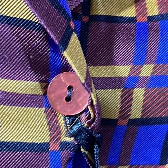 VINTAGE ZARA SILK BLOUSE WITH BEADED ACCENTS NWT M - Picture 8 of 14